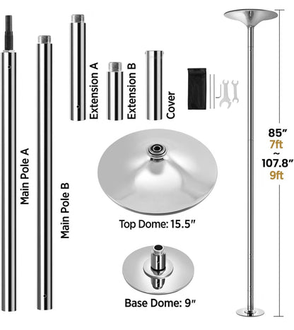 The Aerilux Studio Pro — Professional Spinning & Static Dance Pole