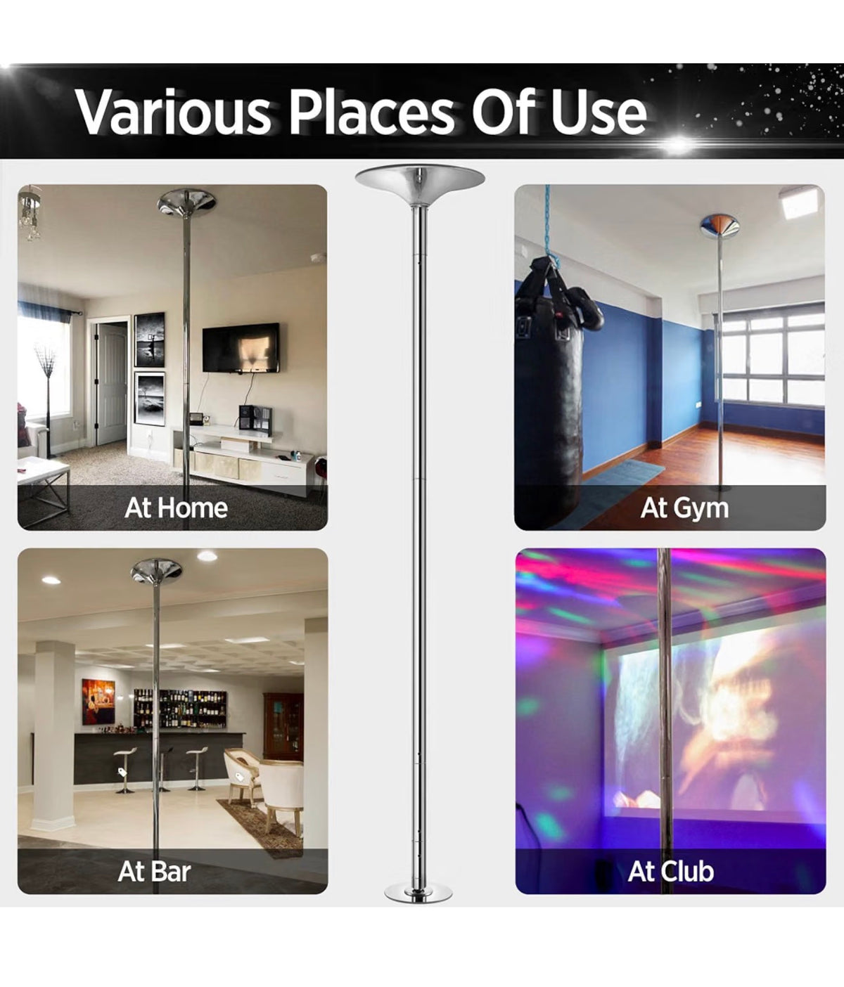 The Aerilux Studio Pro — Professional Spinning & Static Dance Pole